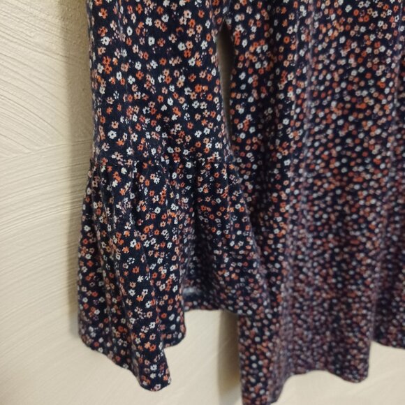 Michael Kors Women's Blouse, Size Medium, Navy Blue, Floral Pattern - Picture 3 of 4